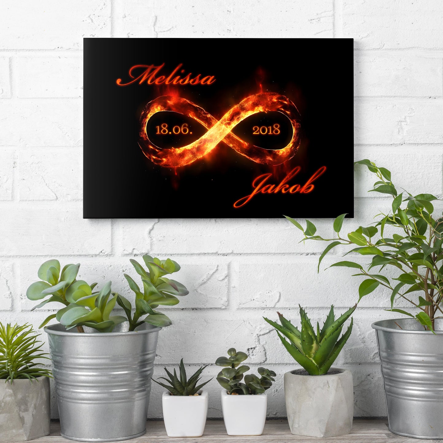 Leinwand "Infinity Fire" - Unvergessliches Geschenk für Paare